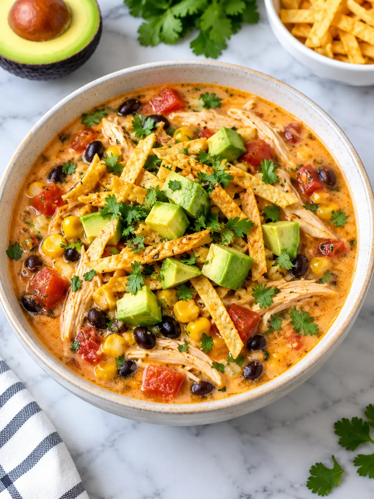 Chicken Taco Soup Recipe — finished dish