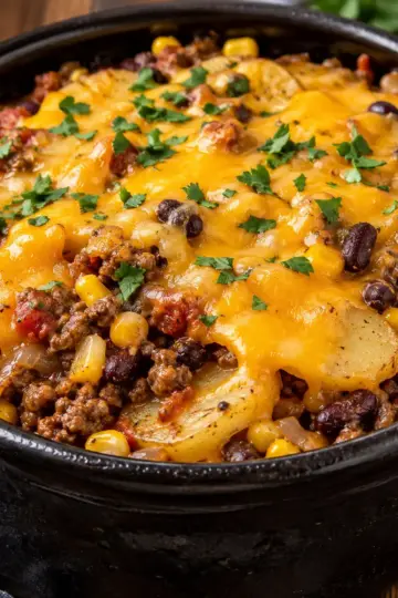 Crockpot Cowboy Casserole Recipe — featured