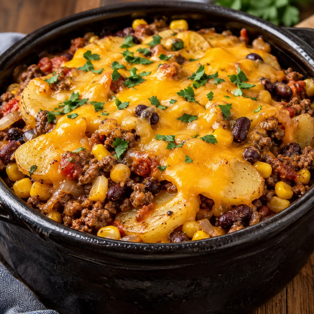 Crockpot Cowboy Casserole Recipe — featured