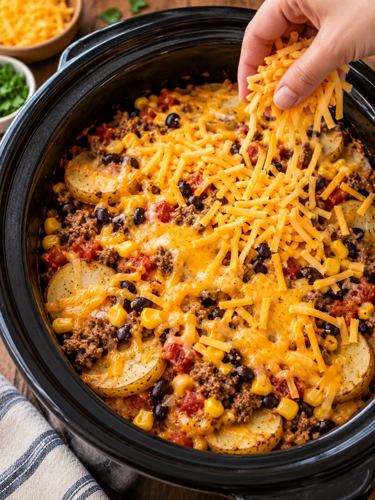Crockpot Cowboy Casserole Recipe — process