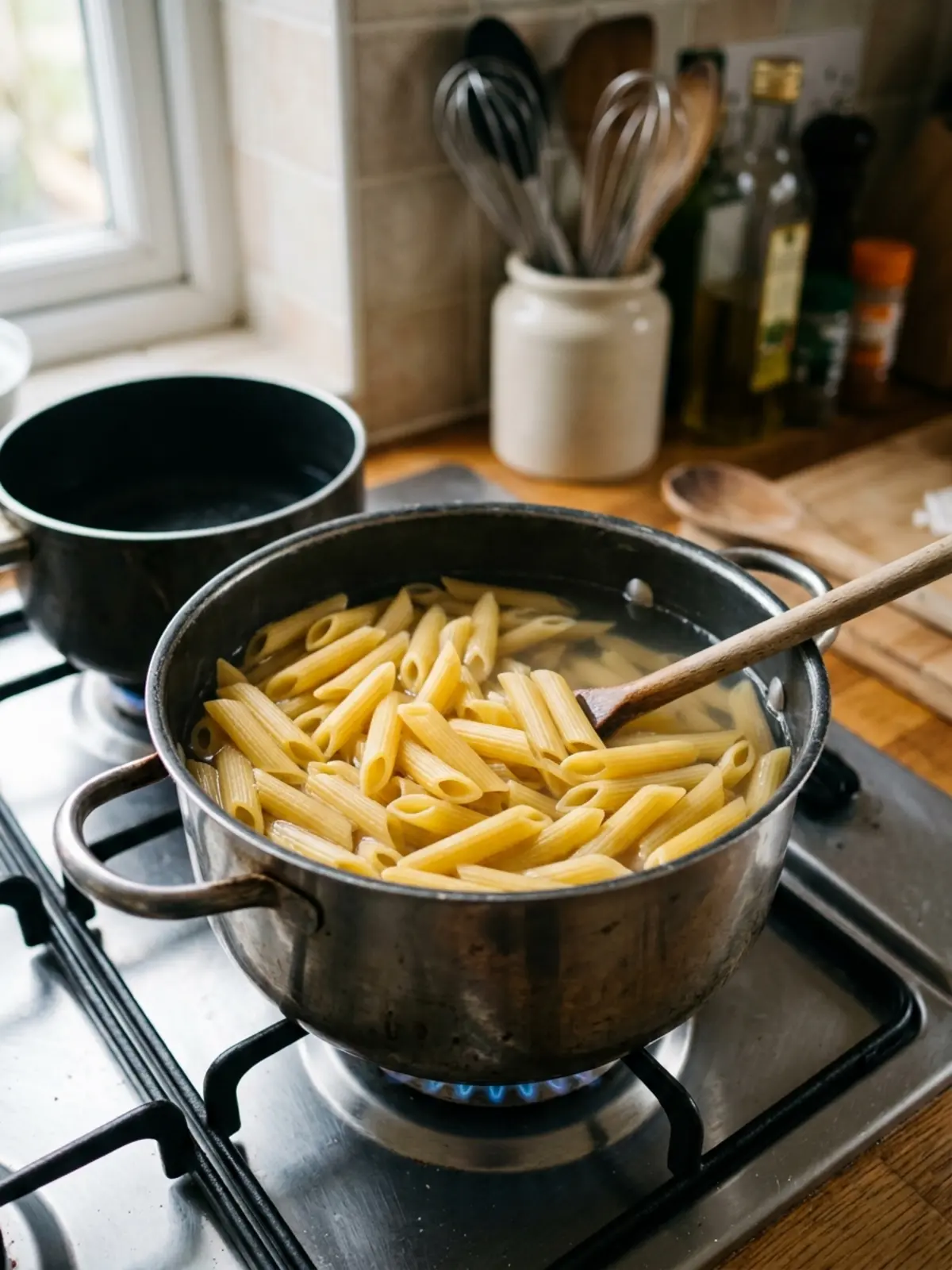 Crockpot Garlic Parmesan Chicken Pasta Recipe — process