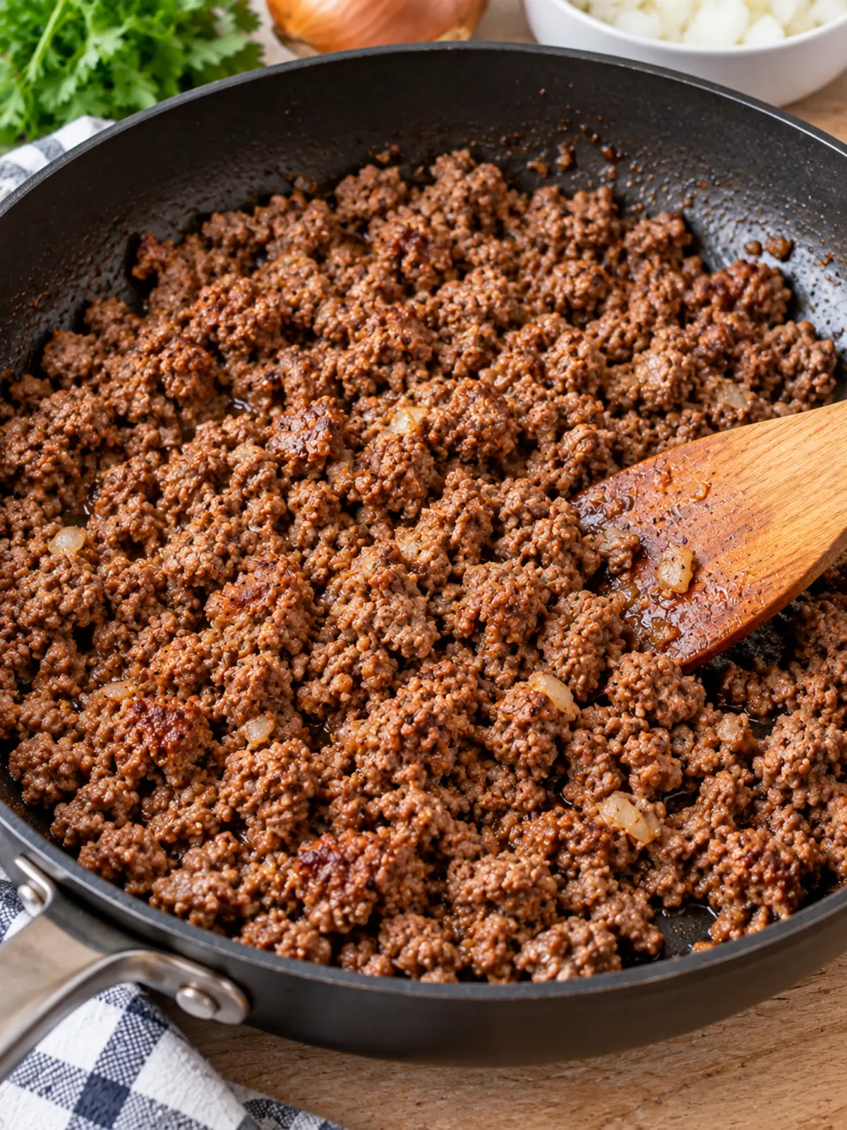 Garlic Bread Sloppy Joes - Comfort Food Delight — browning ground beef showcasing critical transformation.