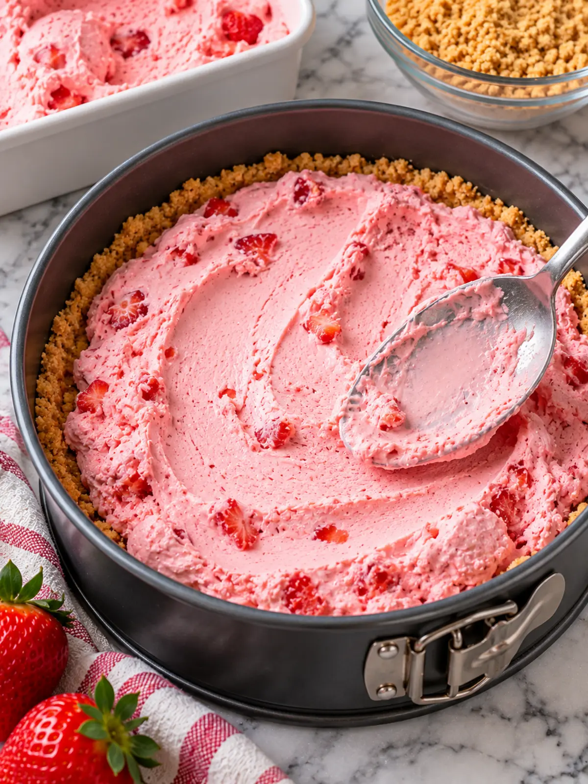 Strawberry Crunch Ice Cream Cake - A Fun Dessert — instructional