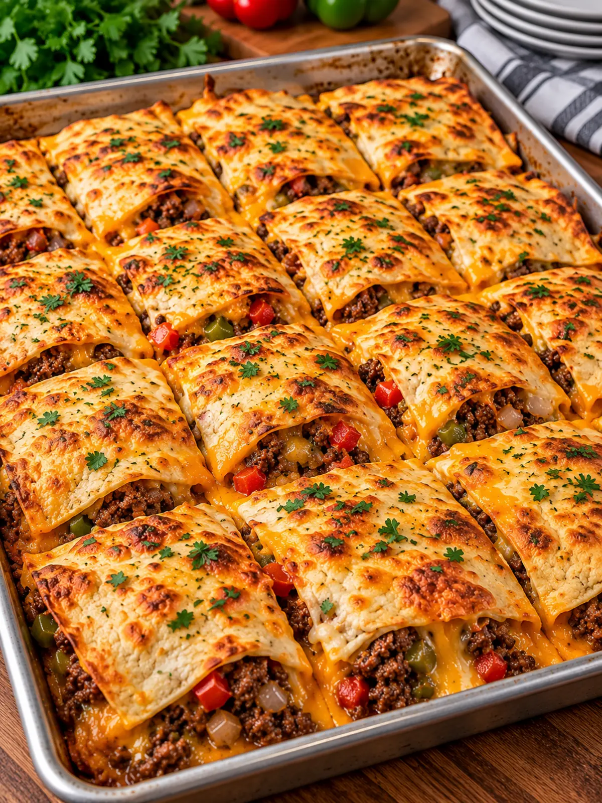 Crispy Cheesy Sheet Pan Tacos - A Perfect Family Meal — finished dish