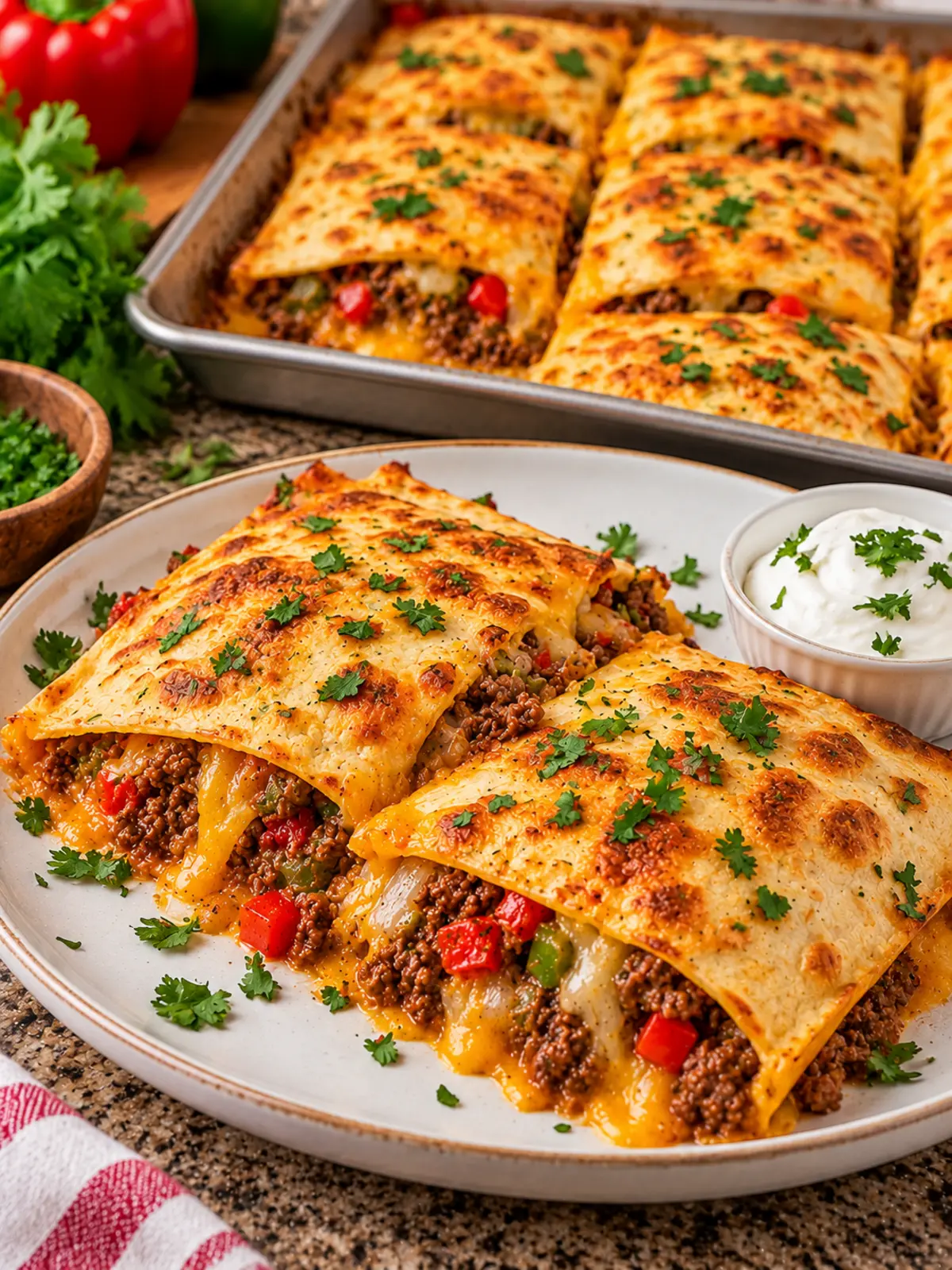Crispy Cheesy Sheet Pan Tacos - A Perfect Family Meal — finished dish final