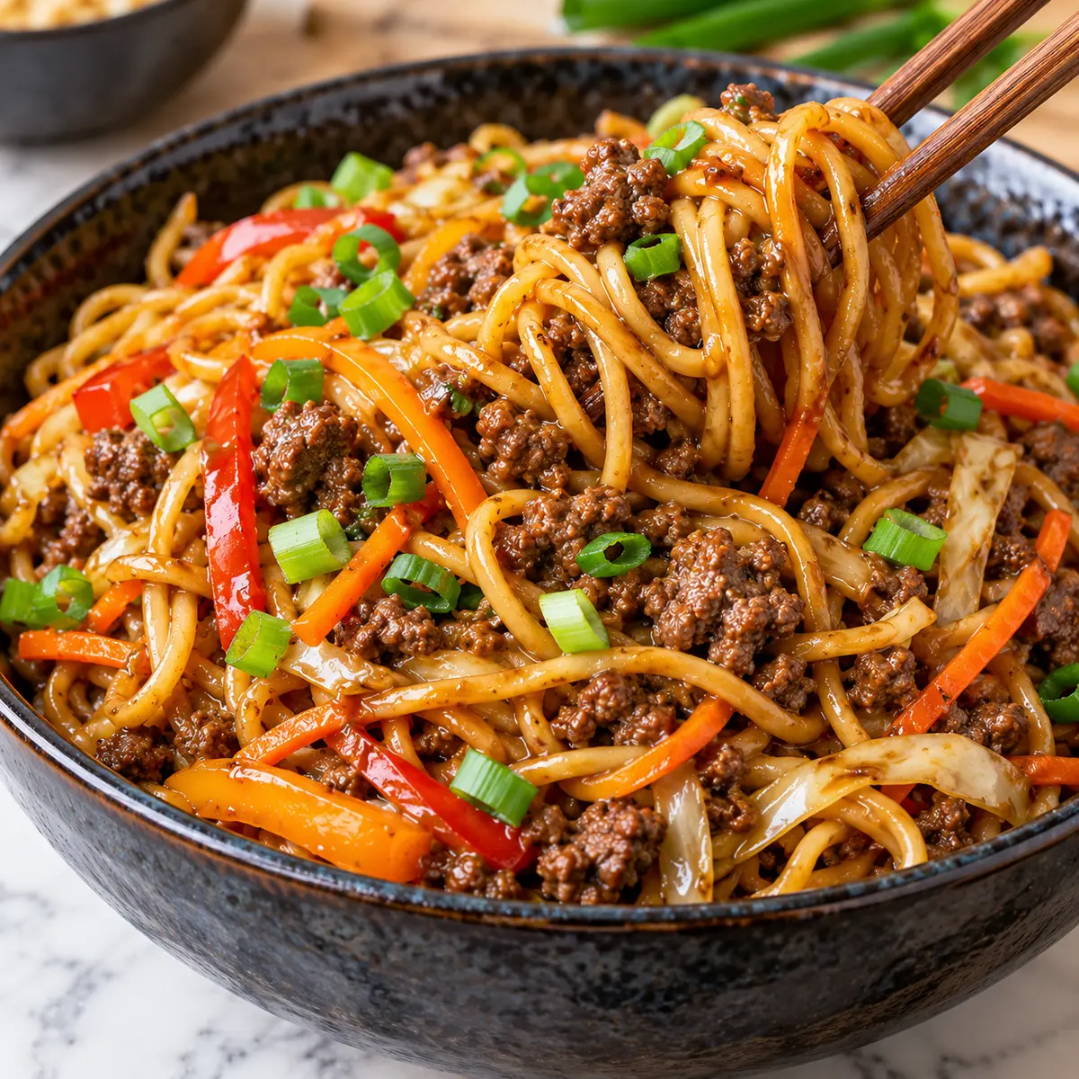 Ground Beef Chow Mein Slow Cooker Recipe — featured