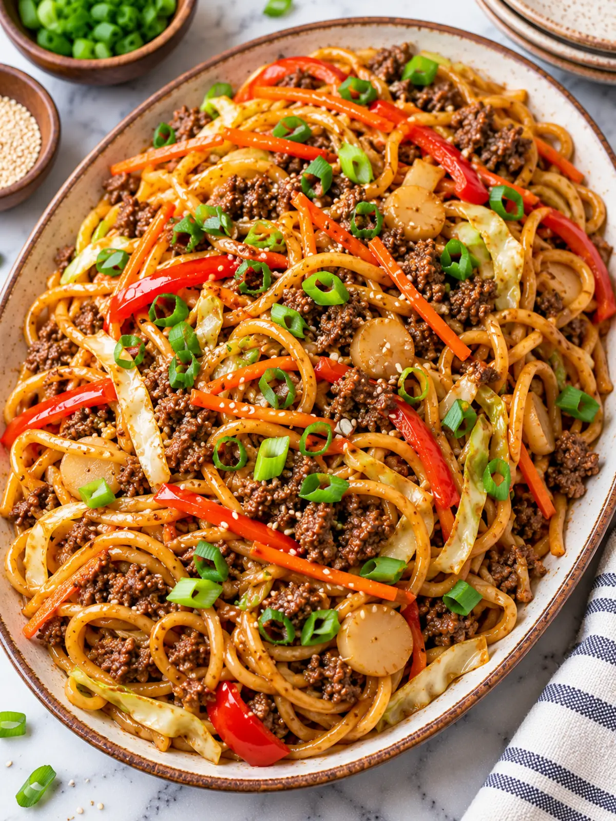 Ground Beef Chow Mein Slow Cooker Recipe — final dish