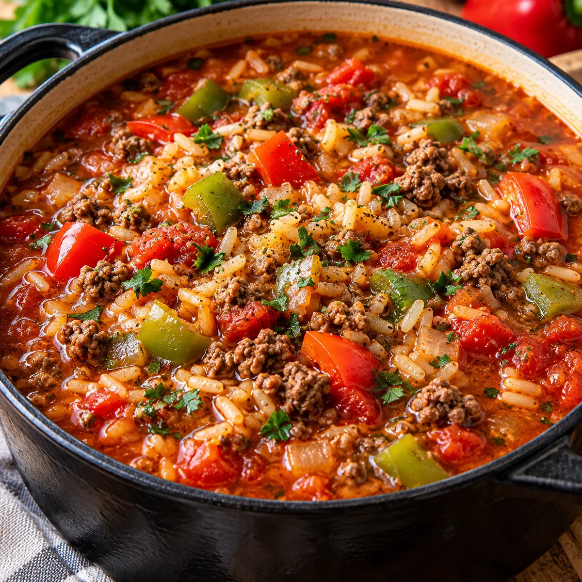 Stuffed Bell Pepper Soup - Hearty Comfort in a Bowl — featured